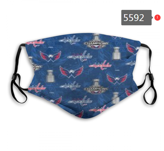 2020 NHL Washington Capitals Dust mask with filter->->Sports Caps